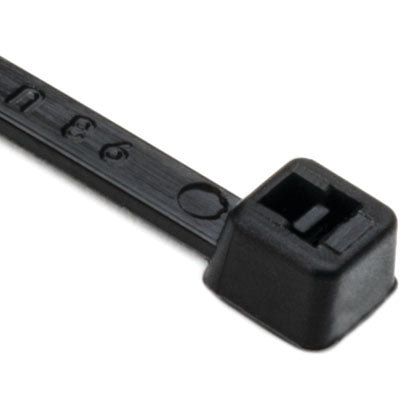 Hellermann Tyton T18R0C2 Standard Cable Tie 4" Length 18LB Tensile Strength, Black 100/Pack