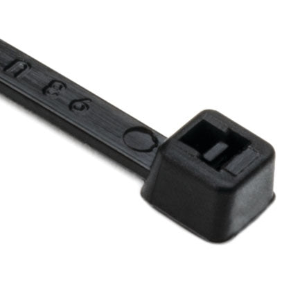 Hellermann Tyton T18R0M4 Standard Cable Tie 4" Length 18LB Tensile Strength, Black 1000/Pack