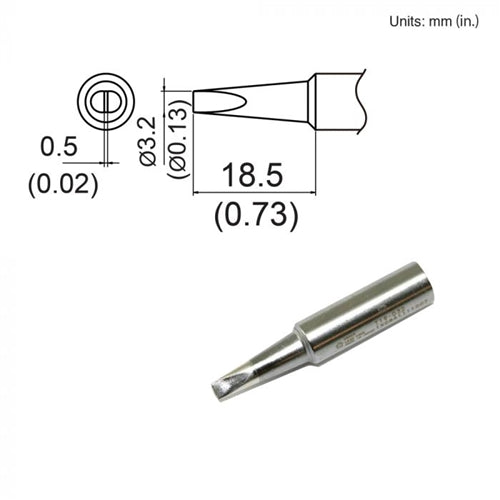 Hakko T19-D32 Chisel Tip, 3.2mm Chisel, Shape 3.2D, for Use with the FX-601 and FX-8805