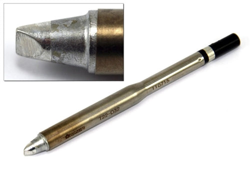 Hakko T22-D32 Chisel Tip, 3.2 x 8mm, for the FM-2030 and FM-2031 Soldering Iron Handpiece