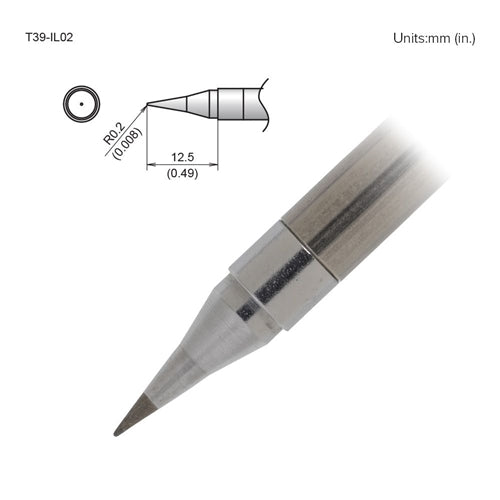 Hakko T39-IL02 Conical Tip R0.2 x 12.5mm, for the FX-971 Soldering Station