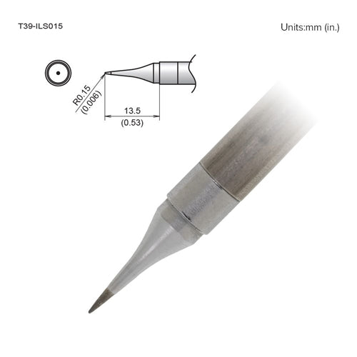 Hakko T39-ILS015 Conical Slim Tip R0.15 x 13.5mm, for the FX-971 Soldering Station