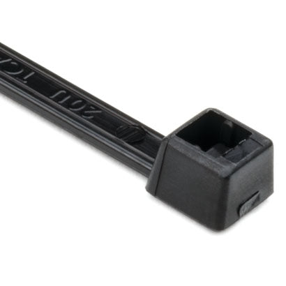 Hellermann Tyton T40R0M4 Standard Cable Tie 8" Length 40LB Tensile Strength, Black 1000/Pack