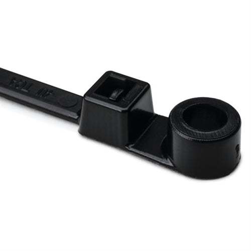 Hellermann Tyton T50MI0M4 #10 Screw Mount Cable Tie 12.4" Length 50LB Tensile Strength, Black 1000/Pack
