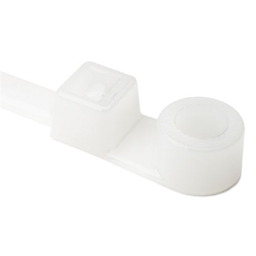 Hellermann Tyton T50MR9C2 #10 Screw Mount Cable Tie 8.5" Length 50LB Tensile Strength, Natural 100/Pack