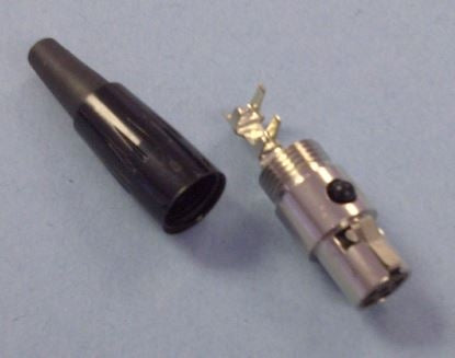 Switchcraft TA5FX 5 Pin Female Mini XLR Cable Mount Connector, Silver Pins, Nickel Housing, Tini-Qg