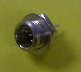 Switchcraft TB4M 4 Pin Male Mini XLR Circular Panel Mount Connector, Silver Contacts, Nickel Housing, Tini-Qg