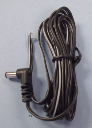 Philmore TC250 DC Coaxial Power Cable 2.5mm x 5.5mm Right Angle Plug, 24AWG Stripped & Tinned End, 6' Cord