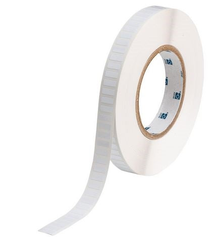 Brady 0.2"hx0.5"W Thermatab Label THT-97-473-10 (10,000/Roll) White Glossy Polyester
