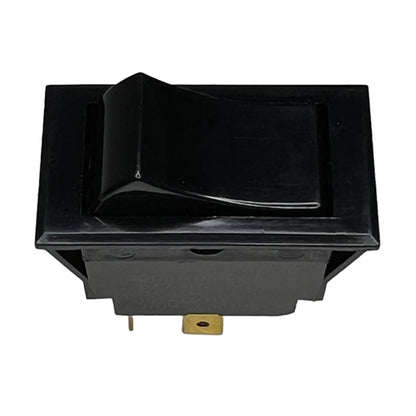 Carling TIGK51-6S-BL-NBL Rocker Switch DPST On-Off, 15A@125VAC / 10A@250VAC (3/4HP), Black, QC Terminals
