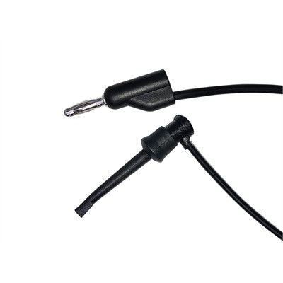 Circuit-Test TLE336B 36" Stacking Banana Plug to Hook Clip Patch Cord, Black