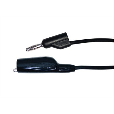 Circuit-Test TLE548B 48" Stacking Banana Plug to Alligator Clip Patch Cord, Black