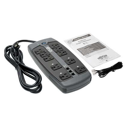 Tripplite TLP1008TEL 10 Outlet Surge Protector with Tel/DSL Protection