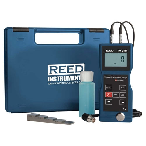 REED TM-8811-KIT Ultrasonic Thickness Gauge with 5-STEP Calibration Block