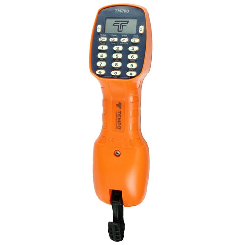 Tempo TM-700 Tele-Mate Telephone Line Tester Butt Set, Line Powered Line Voltage & Current Display *2x 'AA' Required*