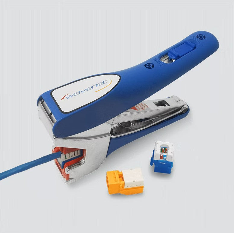 PSI Data 110-TYPE Termination Tool, 2 Heads for 90 and 180 Degree, Suitable for HD-5E, HD-6E and HD-6A Keystone Jacks