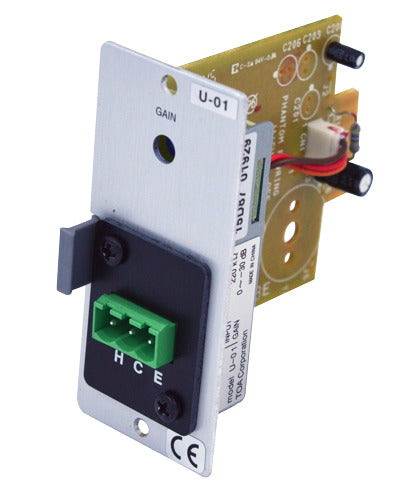 TOA U-01S Auxiliary Module, C/W Gain Control, Terminal Block, 220k Ohm, 900 Series Module