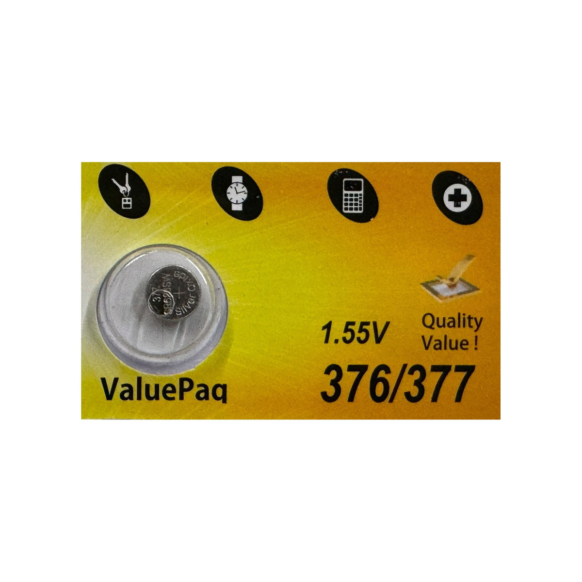 Ultralast UL377 1.5V Silver Oxide Watch Battery (D376, SR66, SR626SW, DL377, KS377, RW329, SB-AW, 280-39 Equivalent)
