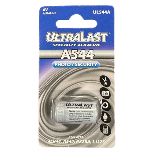 Ultralast UL544A 6V Alkaline Battery (4LR44, A544 Equivalent)