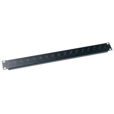 Middle Atlantic UNI-1 1U Universal Connector Panel, 16 Knockouts, D-Size Cutout Perforated Mounting Hole