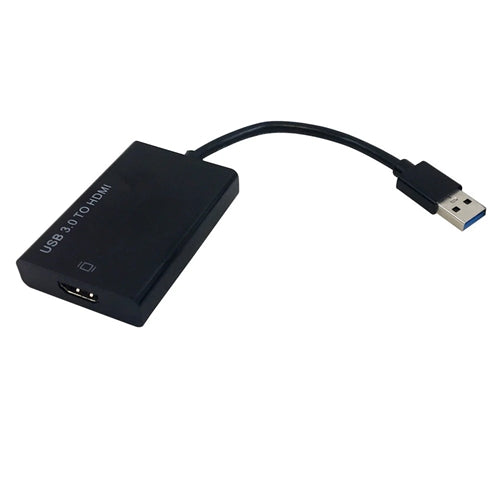 Phantom Cables USB-HDMI-3B USB 3.0 a Male to HDMI Female Adapter, Black, 6 Inch