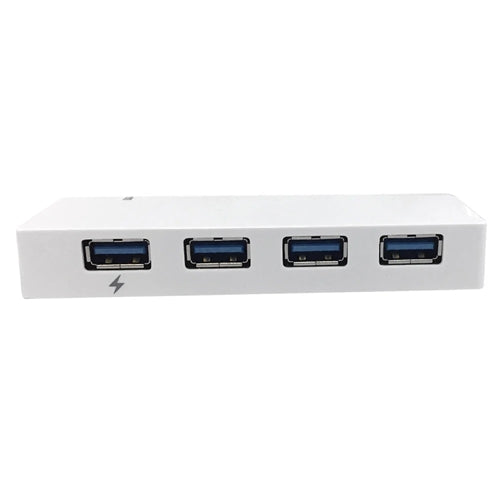 Phantom Cables USB-HUB3-04WH White 4-Port USB 3.0 Hub, 5V/4AMP DC Power Supply Included