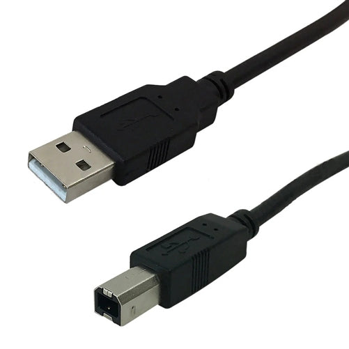 Phantom Cables USBAB10FT USB 2.0 A-Male to B-Male Hi-Speed Black Cable, 10ft