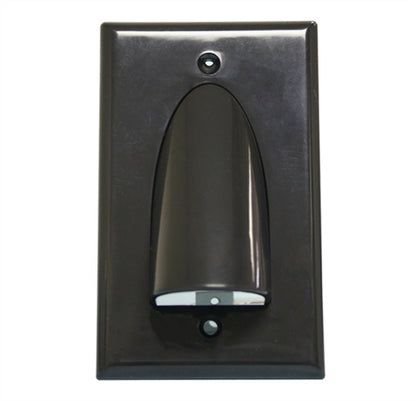 Quest VHT-8103 Bulk Cable Single Gang Wall Plate, Black
