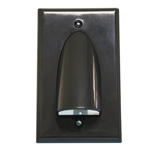 Quest VHT-8103 Bulk Cable Single Gang Wall Plate, Black