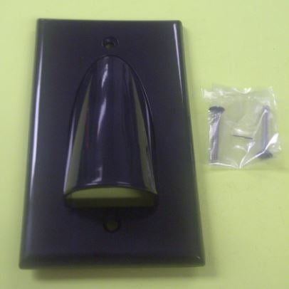Quest VHT-8103 Bulk Cable Single Gang Wall Plate, Black