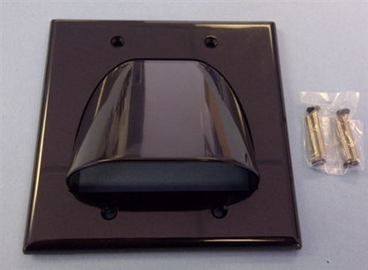 Quest VHT-8203 Bulk Cable Dual Gang Wall Plate, Black