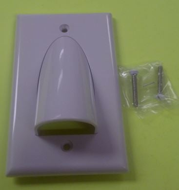Quest VHT-8101 Bulk Cable Single Gang Wall Plate, White