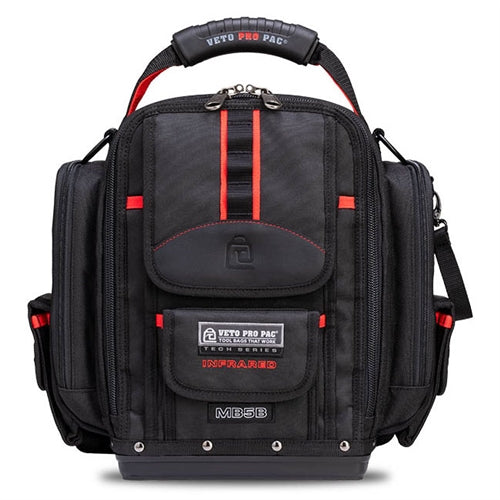 VETO PRO PAC MB5B INFRARED EXTRA-LARGE METER BAG, NEW BLACK AND RED COLOR SCHEME (H:15" W:15" D:8") VPP10851
