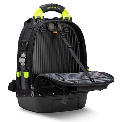 VETO PRO PAC TECH PAC SPECIAL OPS, BLACK AND HI-VIZ YELLOW, INCLUDES TOOL & METER PANELS (H:19.5" W:13" D:10") VPP10857