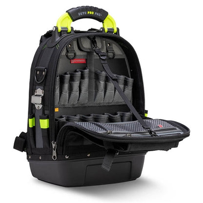 VETO PRO PAC TECH PAC SPECIAL OPS, BLACK AND HI-VIZ YELLOW, INCLUDES TOOL & METER PANELS (H:19.5" W:13" D:10") VPP10857
