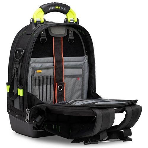 VETO PRO PAC TECH PAC SPECIAL OPS, BLACK AND HI-VIZ YELLOW, INCLUDES TOOL & METER PANELS (H:19.5" W:13" D:10") VPP10857