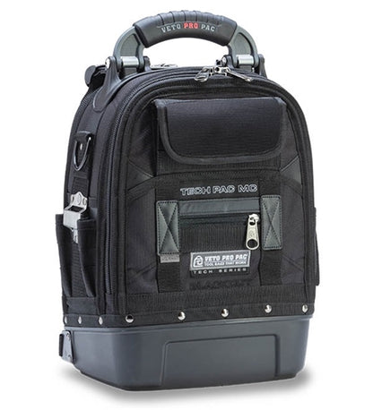 VETO PRO PAC TECH PAC MC BLACKOUT COMPACT BACKPACK TOOL BAG, TOOL AND METER PANEL INCLUDED (H:17" W:12" D:9") VPP10093