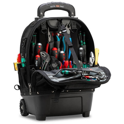 VETO PRO PAC TECH PAC WHEELER BLACKOUT, BACKPACK & TOOL BAG ON WHEELS, INCLUDES TOOL PANEL & METER PANEL VPP10874