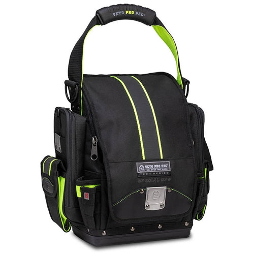 VETO PRO PAC TP-XXL SPECIAL OPS MID-SIZED TOOL POUCH, BLACK AND HI-VIZ YELLOW COLOR SCHEME (H:15" W:15" D:8") VPP10855