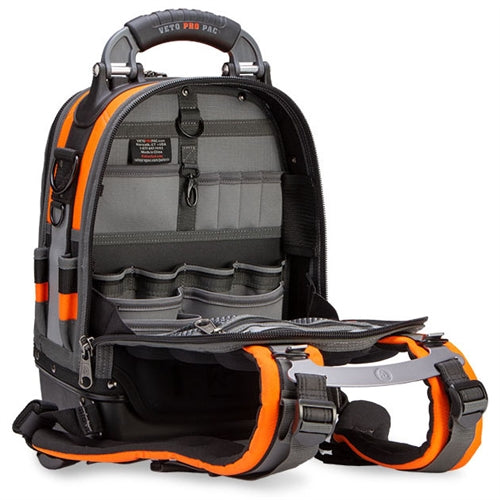 VETO PRO PAC TECH PAC MC HI-VIZ ORANGE COMPACT BACK PACK    (H:17" W:12" D:9") VPP10250