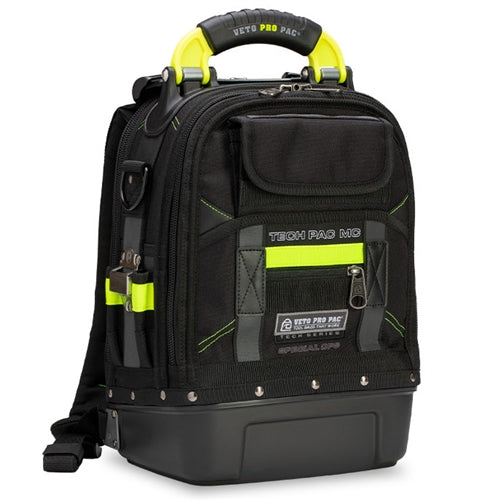 VETO PRO PAC TECH PAC MC SPECIAL OPS (NEW VERSION) COMPACT  BACKPACK, HI-VIZ YELLOW ACCENTS (H:17" W:12" D:9") VPP10860