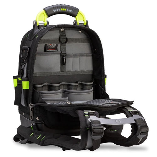 VETO PRO PAC TECH PAC MC SPECIAL OPS (NEW VERSION) COMPACT  BACKPACK, HI-VIZ YELLOW ACCENTS (H:17" W:12" D:9") VPP10860