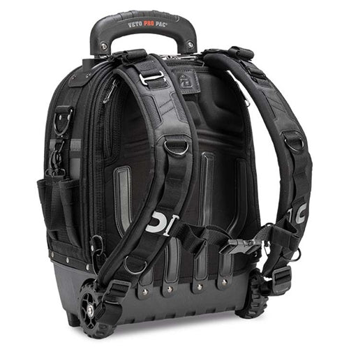 VETO PRO PAC TECH PAC MC WHEELER BLACKOUT MEDIUM-SIZED      ROLLING TOOL BACKPACK (H:18.5" W:14" D:10.5") VPP10873