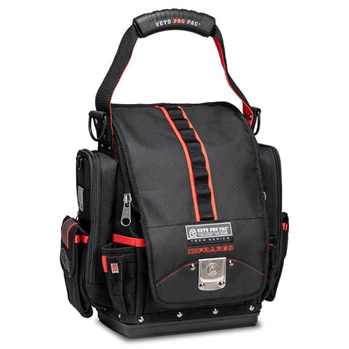 VETO PRO PAC TP-XXL INFRARED MID-SIZED TOOL POUCH, NEW BLACK AND RED COLOR SCHEME (H:15" W:15" D:8") VPP10850