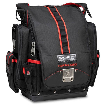 VETO PRO PAC TP-XXL INFRARED MID-SIZED TOOL POUCH, NEW BLACK AND RED COLOR SCHEME (H:15" W:15" D:8") VPP10850