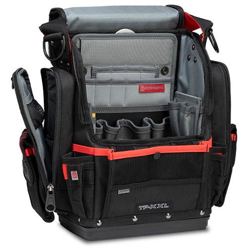 VETO PRO PAC TP-XXL INFRARED MID-SIZED TOOL POUCH, NEW BLACK AND RED COLOR SCHEME (H:15" W:15" D:8") VPP10850