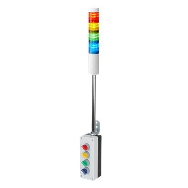 Patlite VSST-LR4-402LJNW-RYGB 40mm, 4-Tier Manual LED Signal Tower AC Power Supply. Red, Amber, Green, Blue
