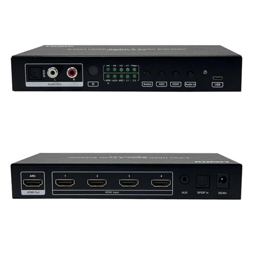 Phantom Cables VW-HDMI-202 4-Port HDMI Switch 4K x 2k@60Hz, HDMI 2.0, Yuv4:4:4, Arc Cec HDR, Ir Control