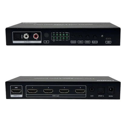 Phantom Cables VW-HDMI-202 4-Port HDMI Switch 4K x 2k@60Hz, HDMI 2.0, Yuv4:4:4, Arc Cec HDR, Ir Control