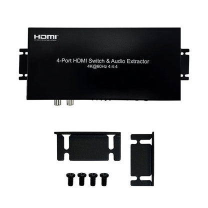 Phantom Cables VW-HDMI-202 4-Port HDMI Switch 4K x 2k@60Hz, HDMI 2.0, Yuv4:4:4, Arc Cec HDR, Ir Control
